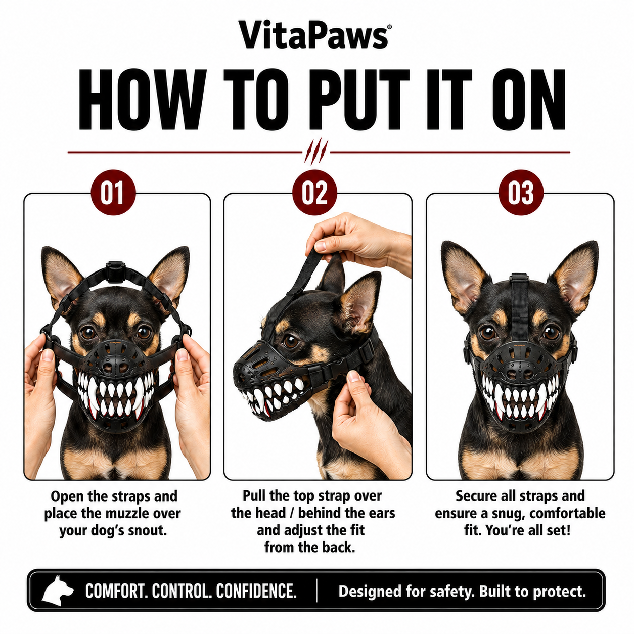 VitaPaws™ – Scary Dog Muzzle